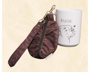 Coffee Bean Shaped treat bag with wristlet